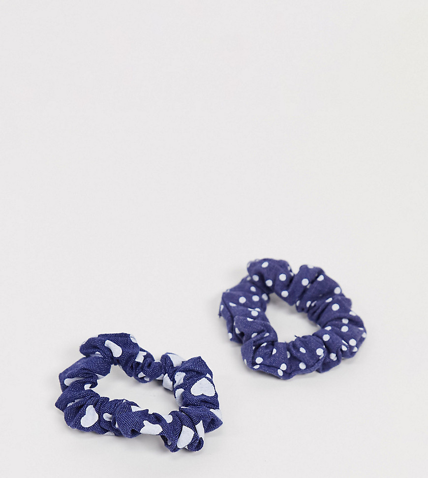 фото Набор из 2 резинок для волос asos design-синий