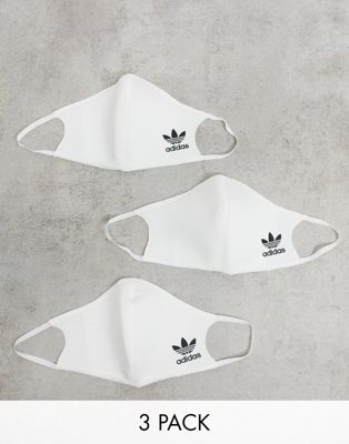 фото Набор из 3 белых масок для лица adidas originals-белый