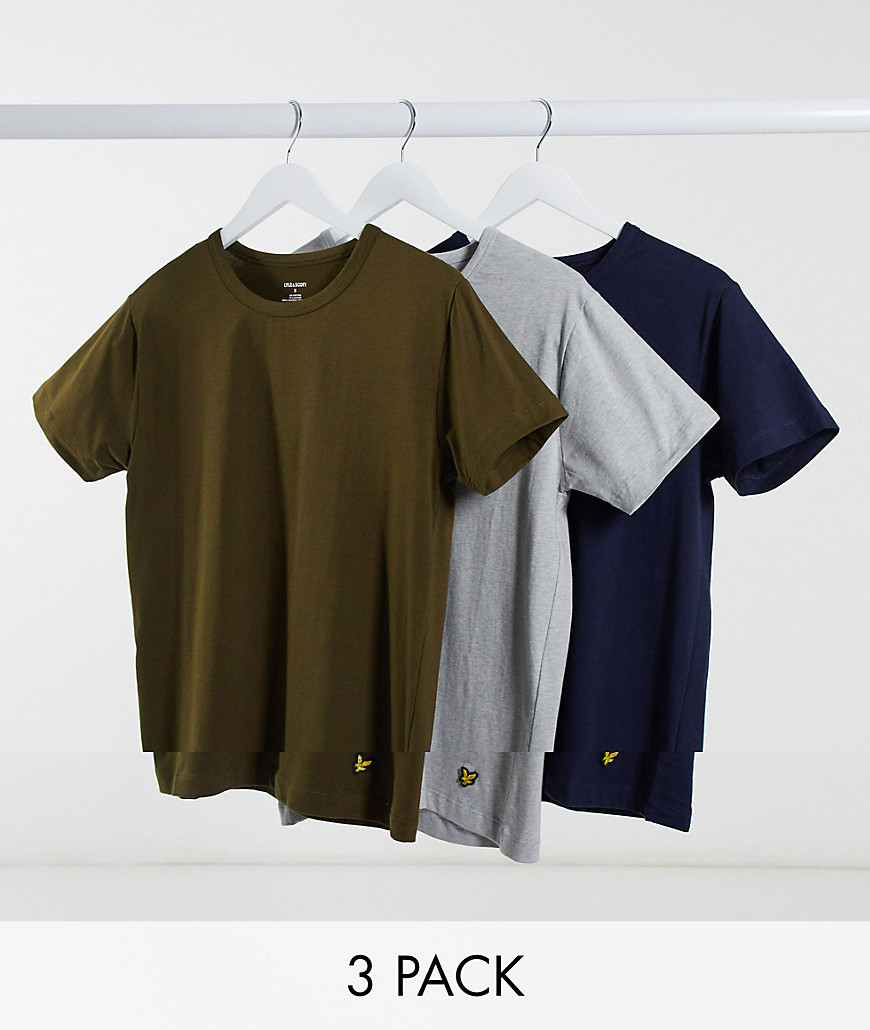 фото Набор из 3 футболок разных цветов lyle & scott bodywear-мульти