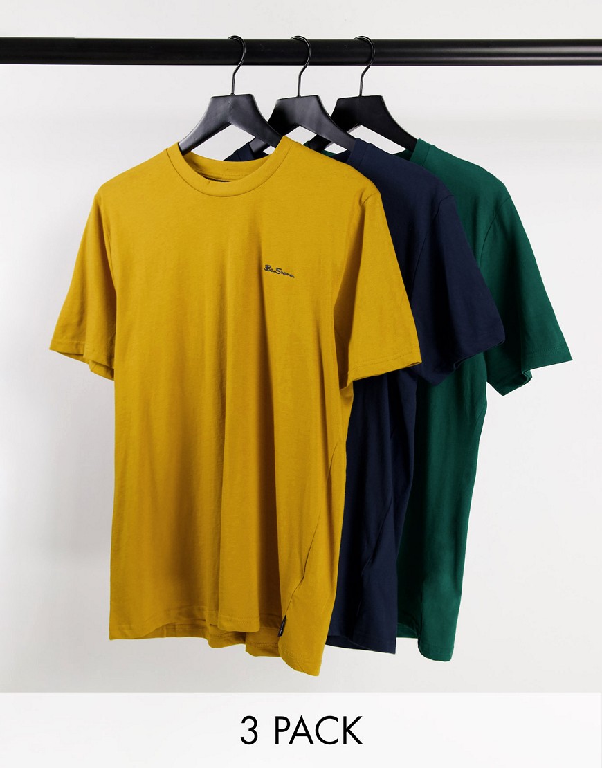 Набор из 3 футболок с вышивкой в рукописном стиле -Разноцветный Ben Sherman 12036673