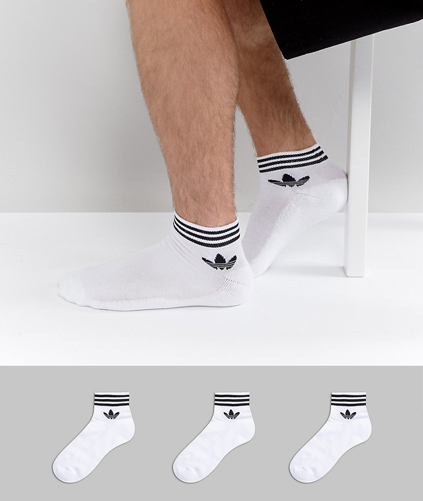 фото Набор из 3 пар белых носков adidas originals az6288-белый
