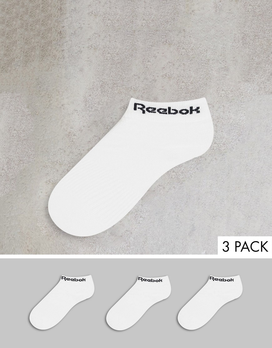фото Набор из 3 пар белых носков до щиколотки reebok training-белый