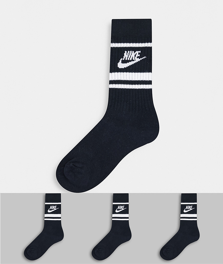 фото Набор из 3 пар черных носков nike everyday essentials-черный цвет