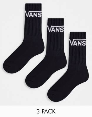 Набор из 3 пар черных носков Vans Classic-Черный