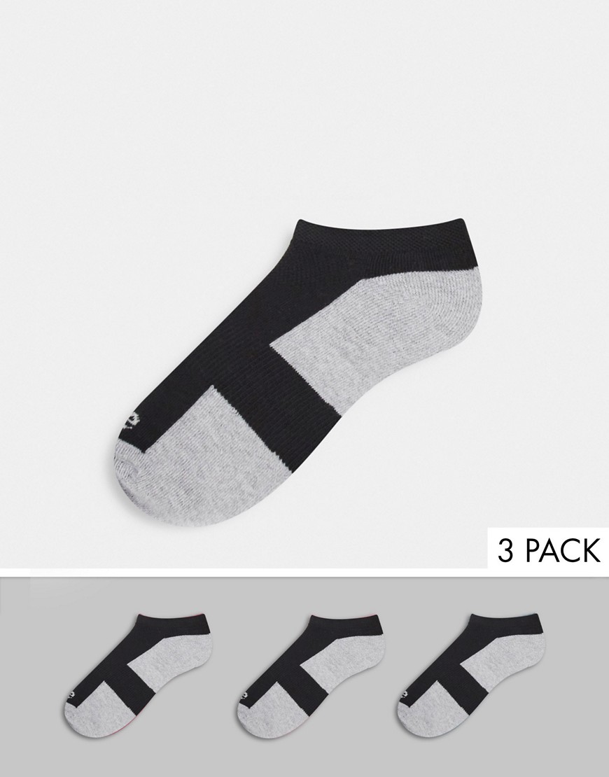 фото Набор из 3 пар коротких носков серого и черного цветов ellesse-серый