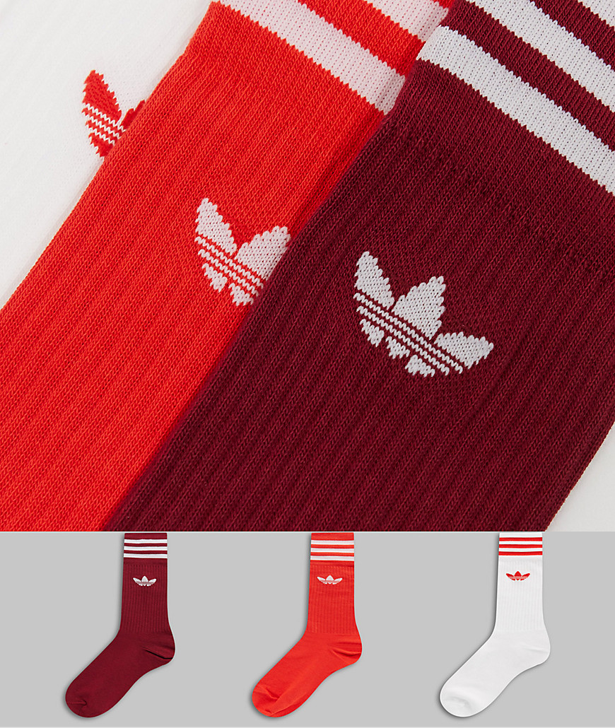 фото Набор из 3 пар красных носков adidas originals-мульти