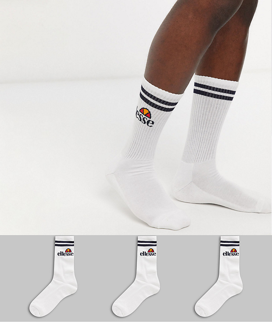 фото Набор из 3 пар мужских белых спортивных носков ellesse-белый