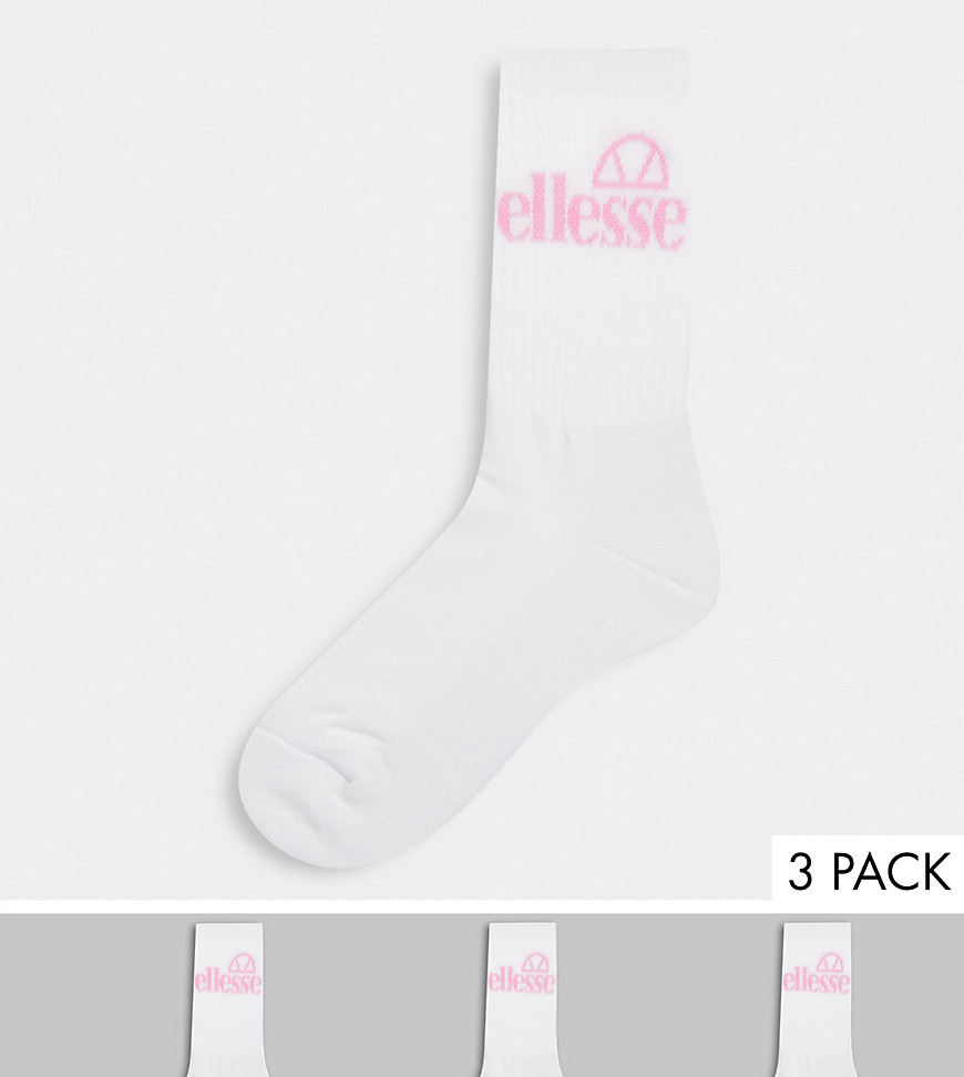 фото Набор из 3 пар носков (белые и розовые) ellesse – эксклюзивно для asos-мульти