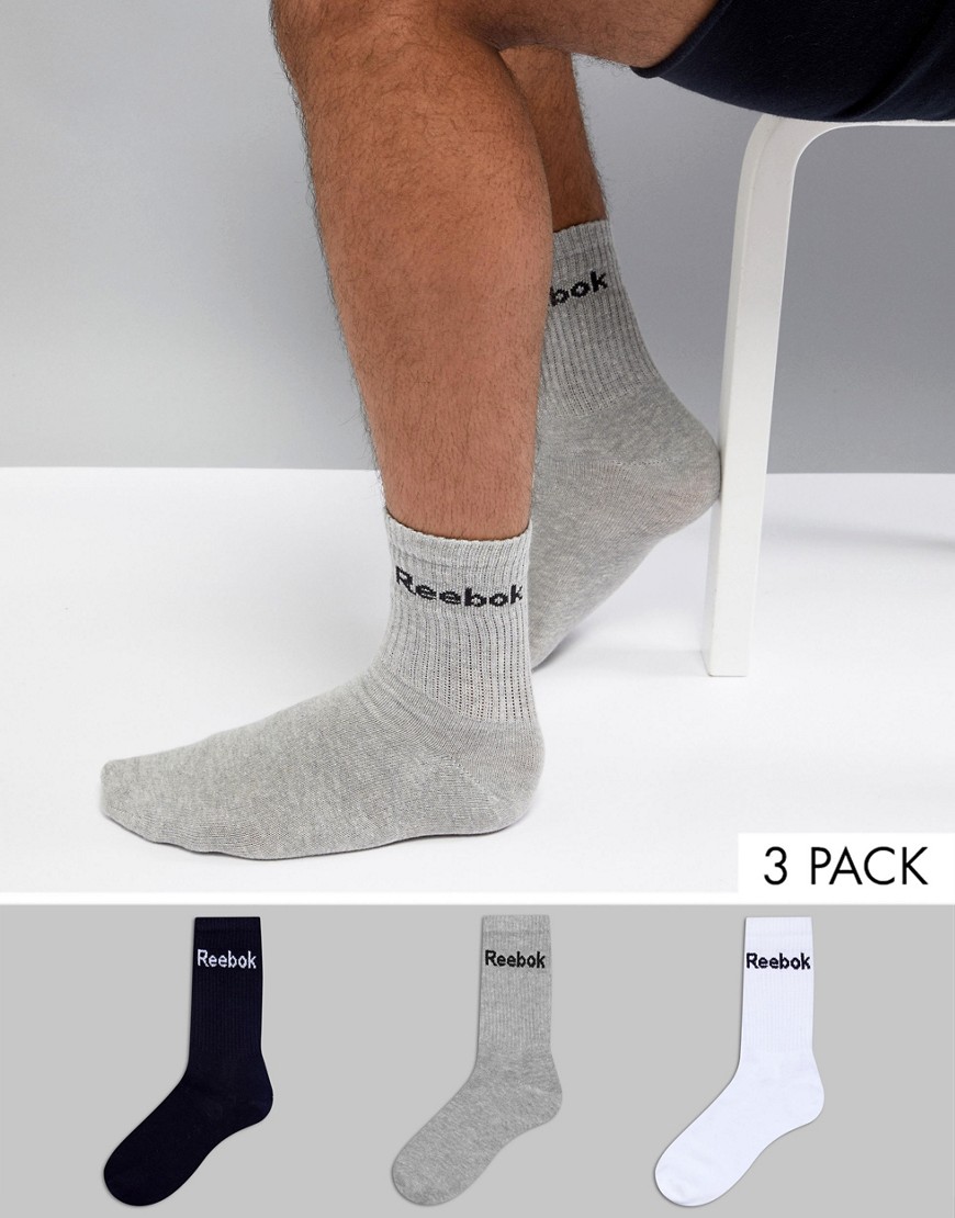 фото Набор из 3 пар носков разных цветов reebok training ab5281-мульти