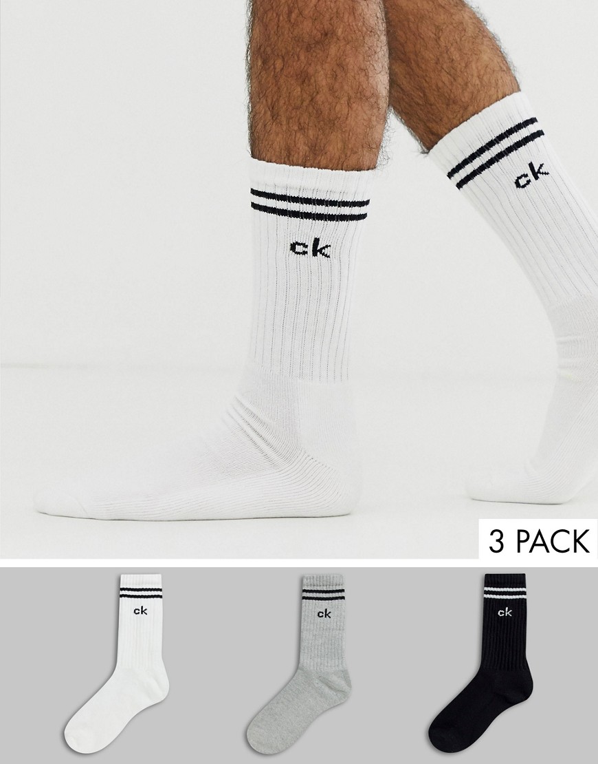 фото Набор из 3 пар носков с логотипом calvin klein-мульти