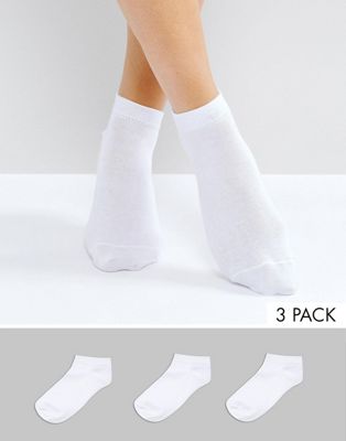 фото Набор из 3 пар спортивных носков asos design-белый