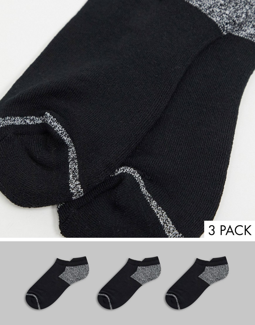 фото Набор из 3 пар спортивных носков new look-черный