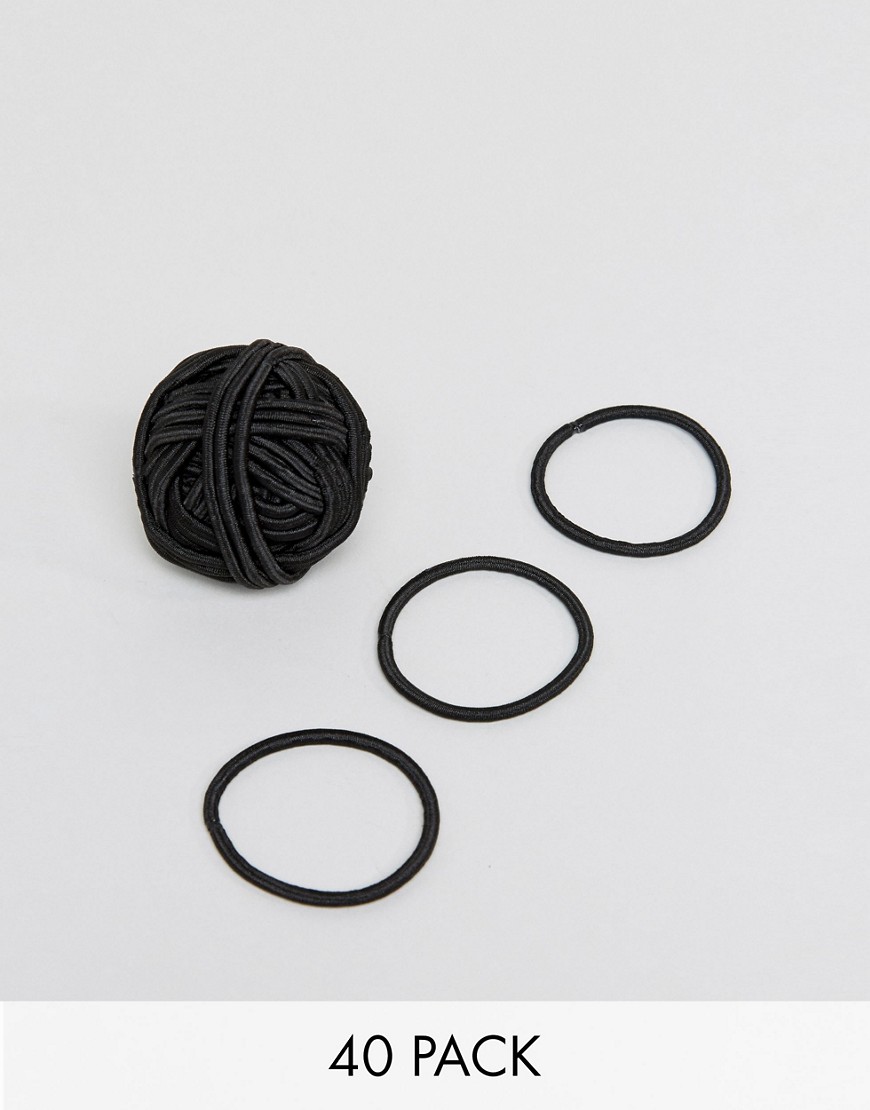 фото Набор из 40 резинок для волос asos design-черный