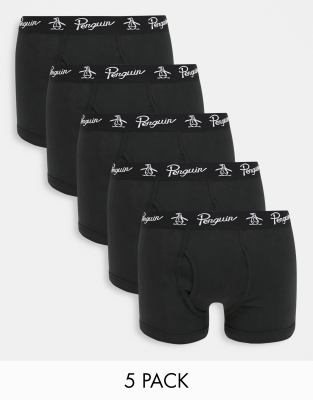 Нижнее белье и носки Набор из 5 единиц нижнего белья черного цвета Original Penguin-Черный цвет