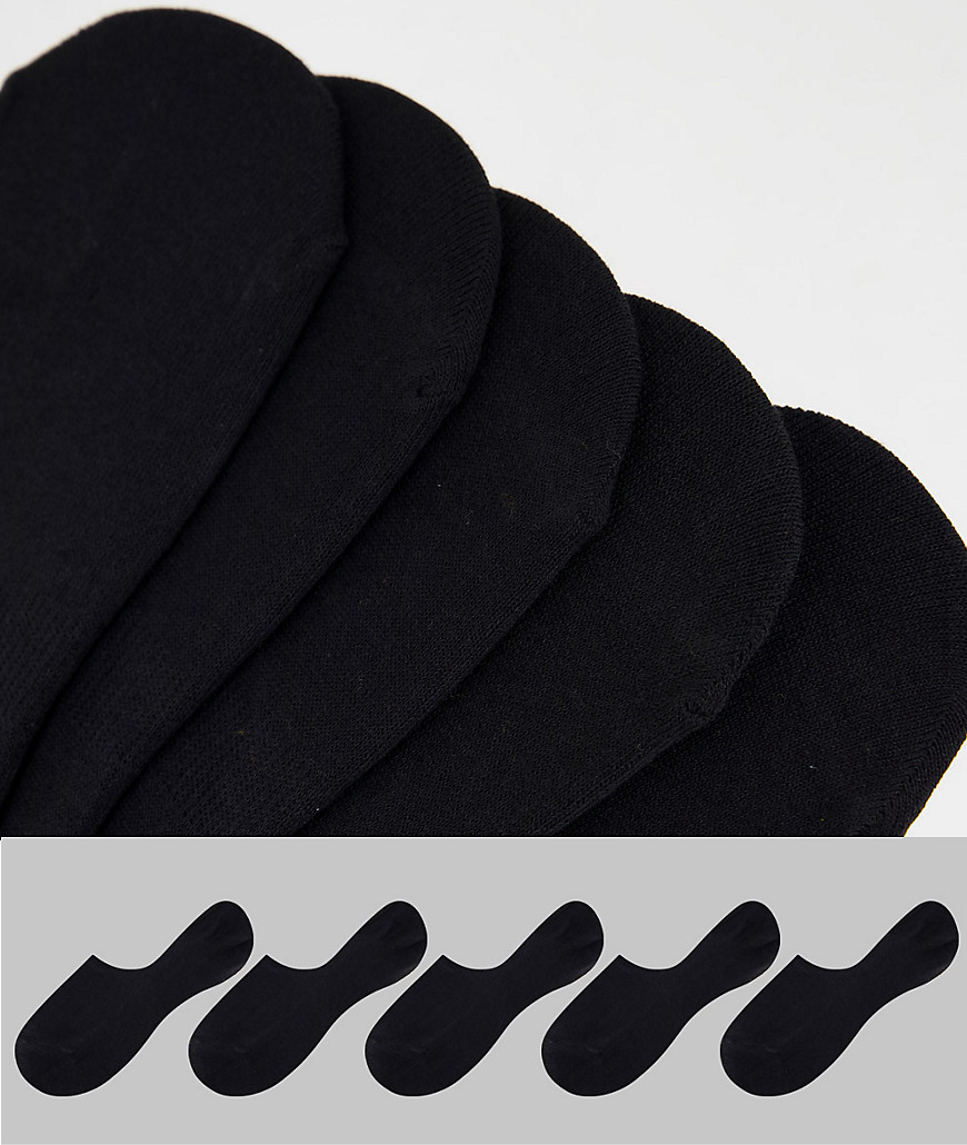 фото Набор из 5 пар черных невидимых носков burton-черный цвет burton menswear