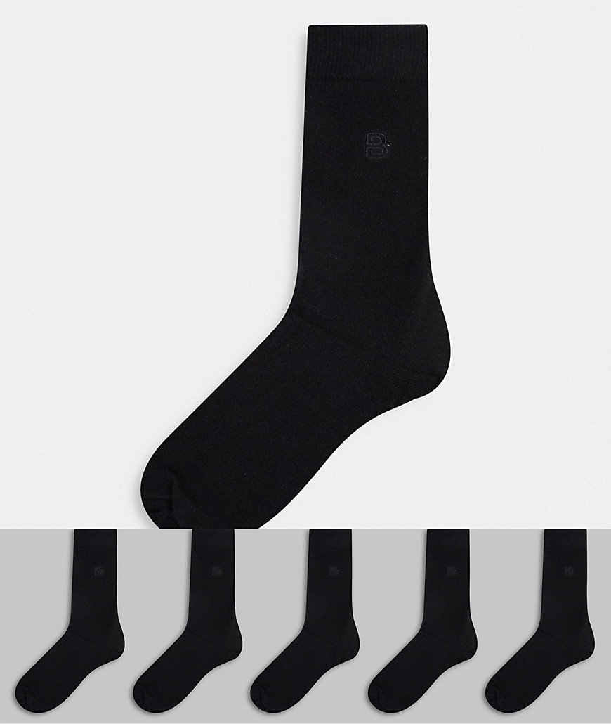 фото Набор из 5 пар черных носков burton menswear-черный цвет
