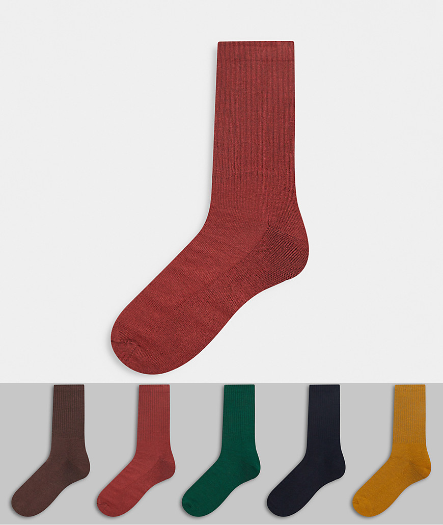 фото Набор из 5 пар разноцветных носков new look-мульти