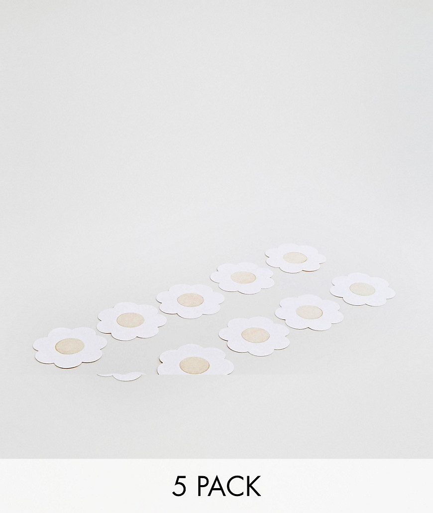 фото Набор из 5 пар тканых наклеек на соски asos design-бежевый