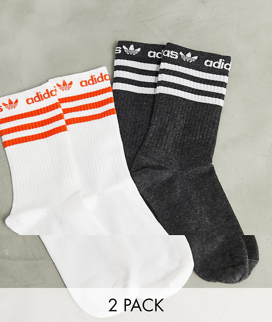 фото Набор из двух пар носков в полоску с линейным логотипом adidas originals "premium sweats"-многоцветный
