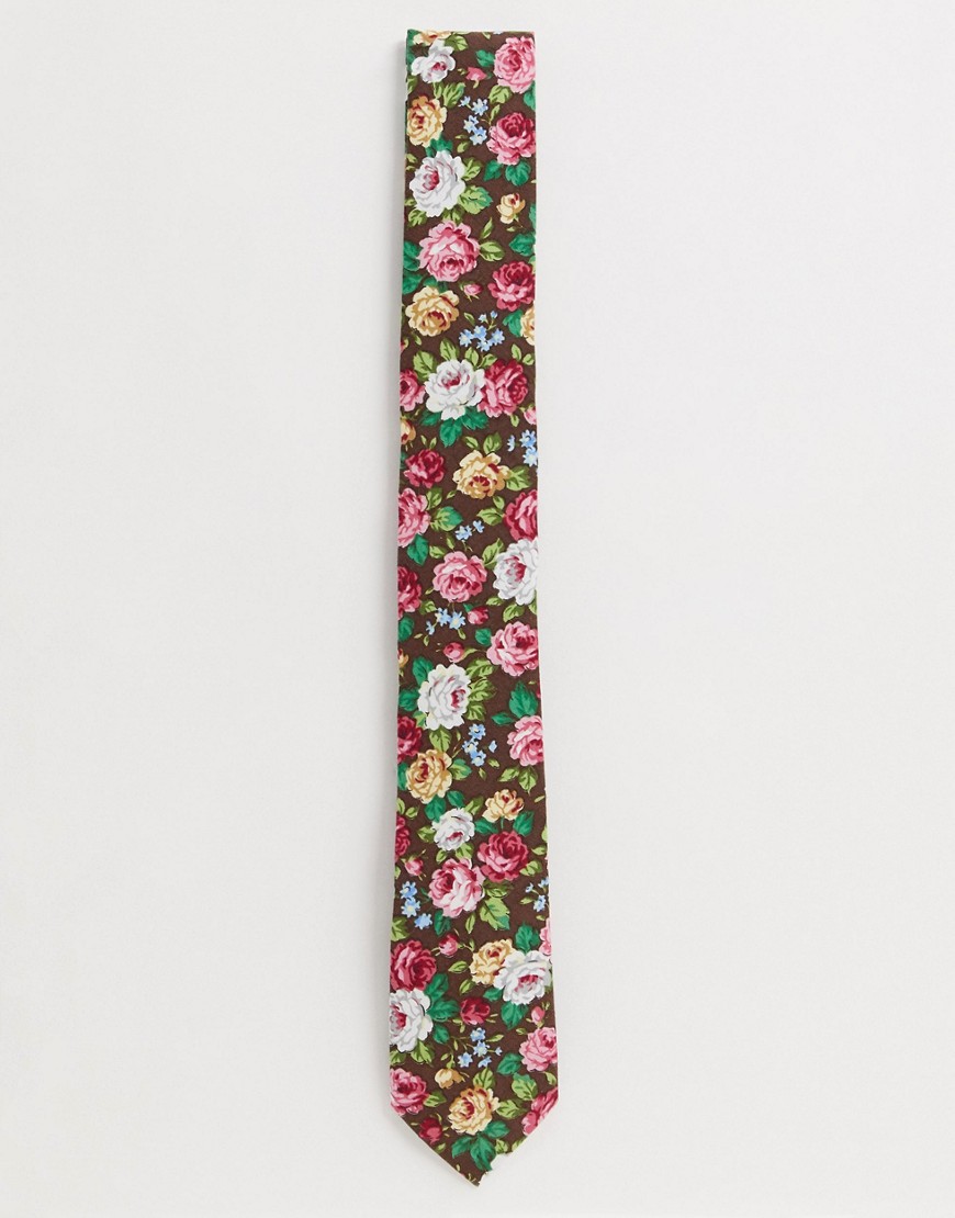 фото Набор из галстука и булавки на лацкан пиджака с цветком ben sherman-розовый цвет