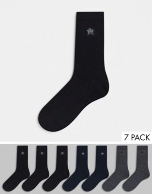 фото Набор из семи пар носков разного цвета french connection-многоцветный