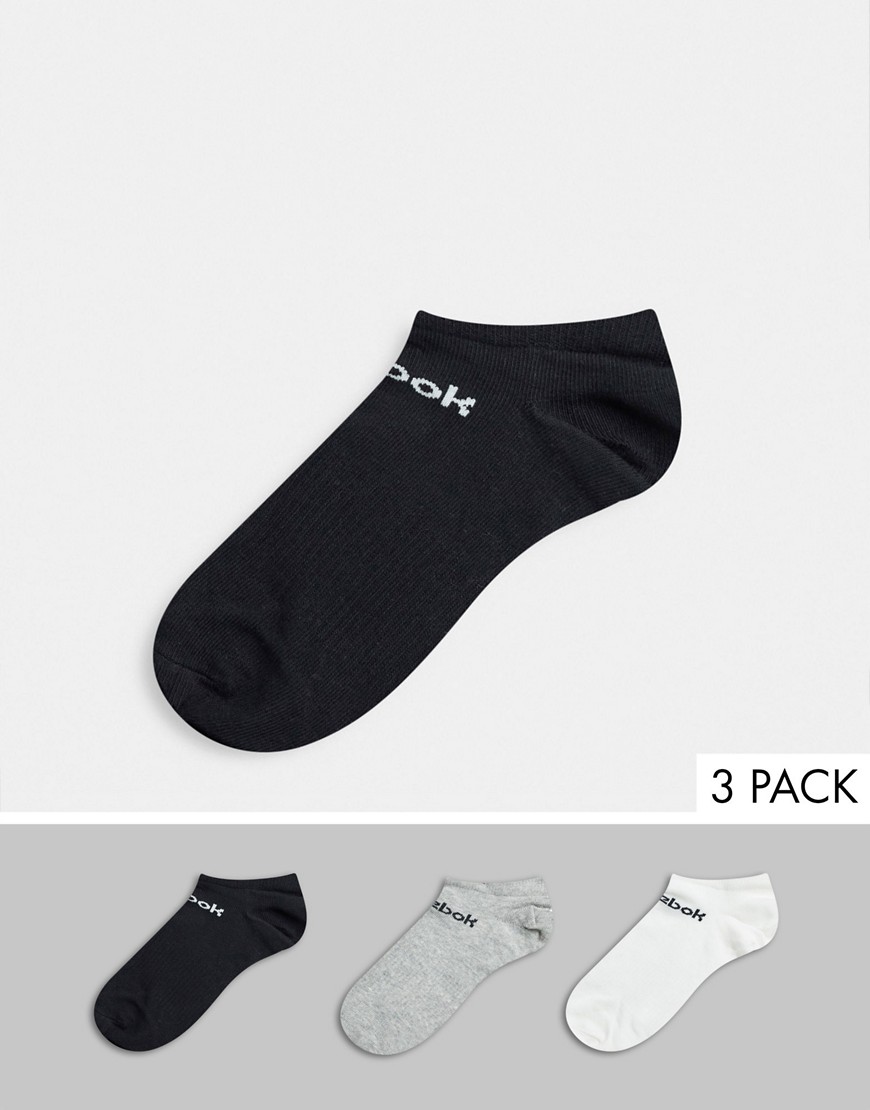 фото Набор из трех пар низких белых носков разных цветов reebok training-многоцветный