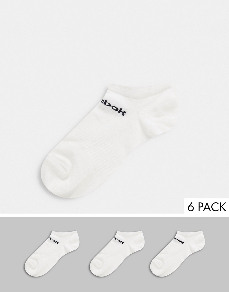 фото Набор из трех пар низких белых носков reebok training-белый