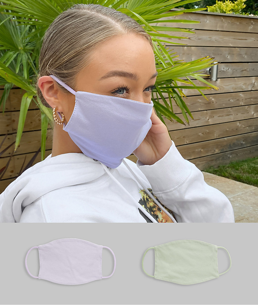 фото Набор из 2 масок для лица пастельно-зеленого и лавандового цвета asos design-мульти