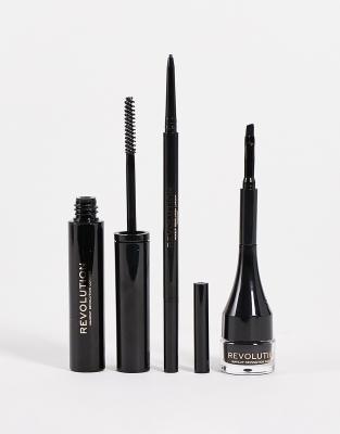 фото Набор косметики для бровей revolution ultra brow builder kit-brunette