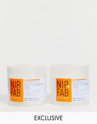 фото Набор отшелушивающих ватных дисков nip+fab x asos exclusive glycolic fix daily cleansing - скидка 50%-бесцветный