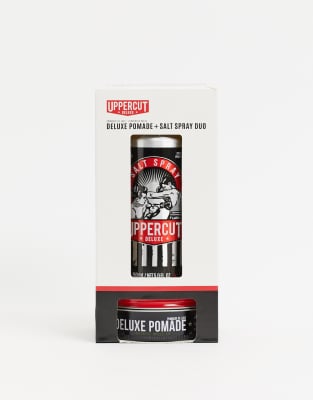 фото Набор средств для волос: помадка и солевой спрей uppercut deluxe pomade & salt spray-бесцветный