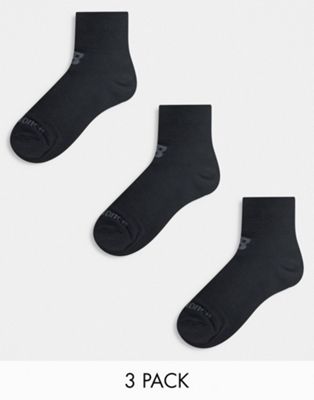 фото Набор из 3 пар черных носков new balance​​​​​​​-черный