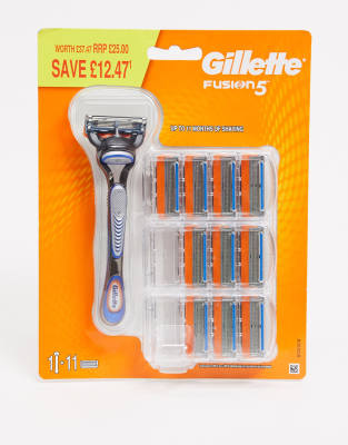 фото Набор из бритвы и 11 картриджей gillette - fusion 5-бесцветный