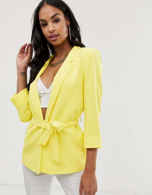 Naf Naf soft long blazer with belt