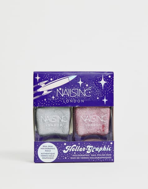 Nails Inc holographic duo nail varnish