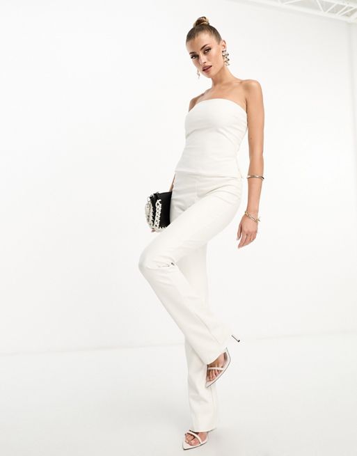 Popular Girls' Seamless Bandeau Bra Medium / 10-12 White and Nude :  : Fashion