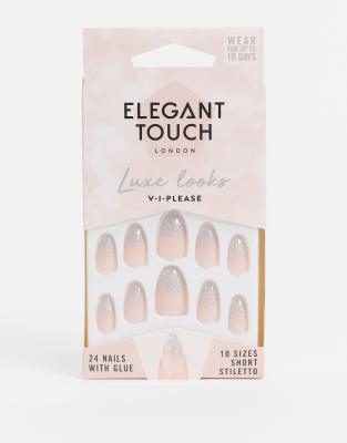 фото Накладные ногти elegant touch luxe looks v-i-please-сиреневый