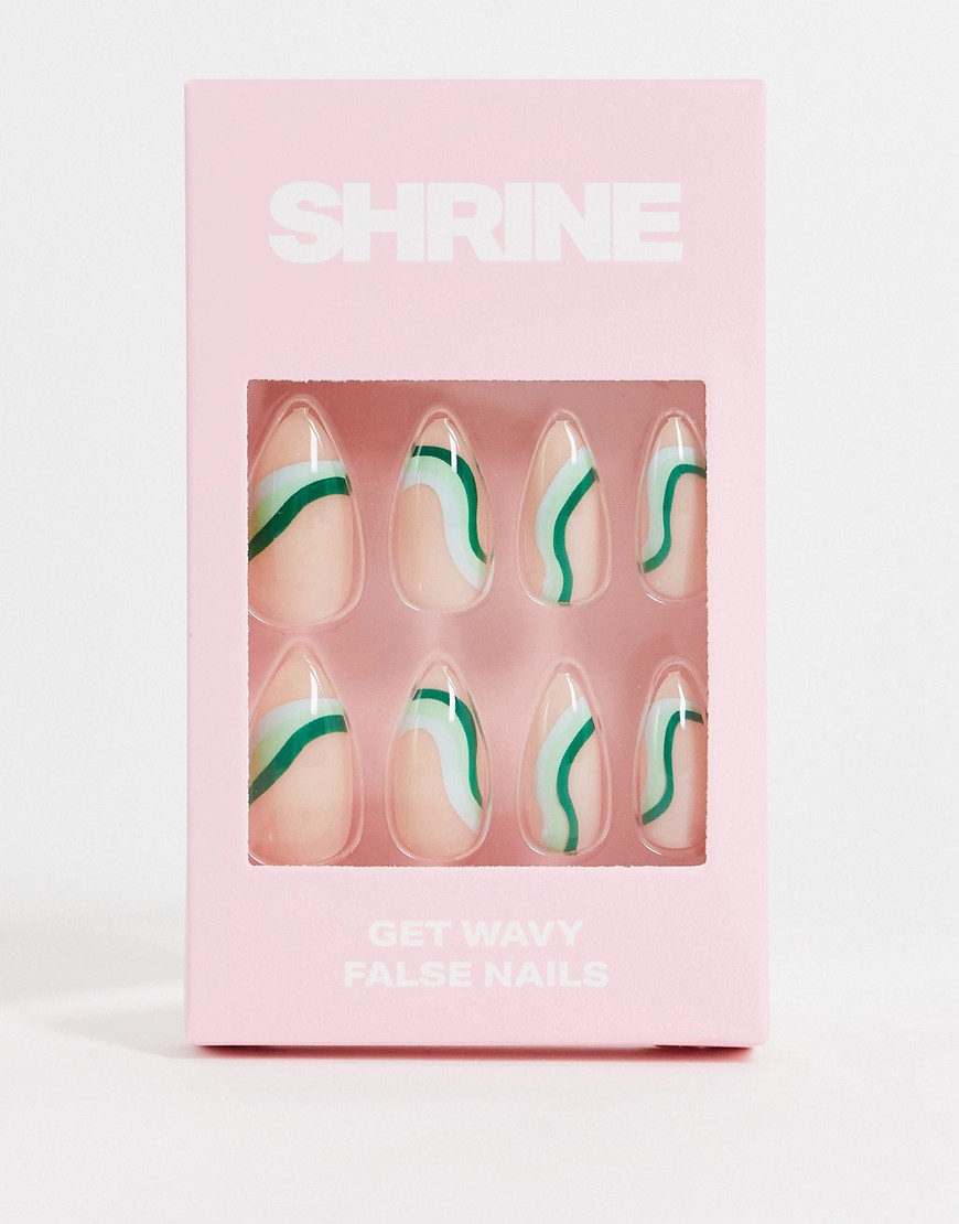 фото Накладные ногти shrine – peppermint swirl-разноцветный