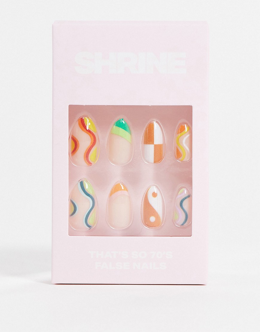 фото Накладные ногти shrine – retro swirl-разноцветный