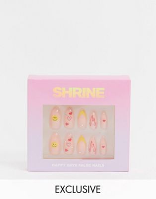 фото Накладные ногти shrine x asos exclusive - happy days-многоцветный