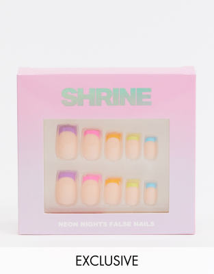 Накладные ногти Shrine X ASOS - Neon Nights-Многоцветный