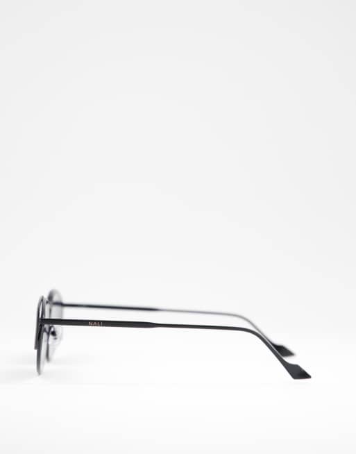 Nali – Czarne metaliczne okulary przeciwsłoneczne typu kocie oczy, 4 z 4