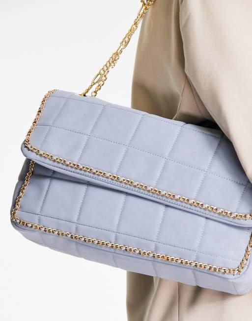Nali - Sac porté épaule à bandoulière chaîne - Bleu clair
