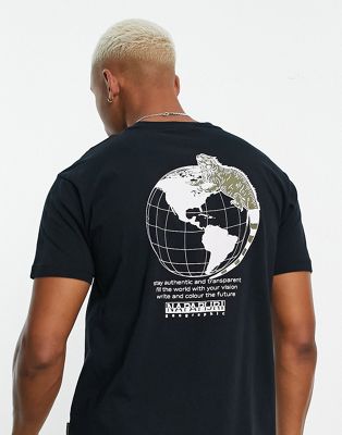 Napaijri Jubones back print t-shirt in black