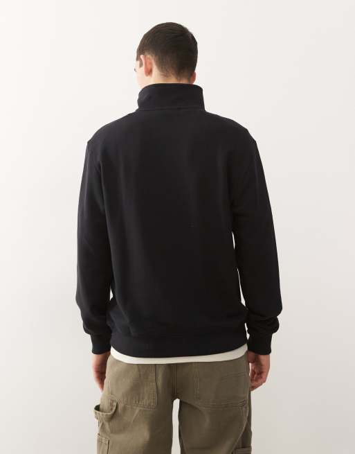 Napapijri 1/4 zip sweatshirt in black, 3 of 5