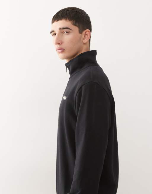 Napapijri 1/4 zip sweatshirt in black, 4 of 5