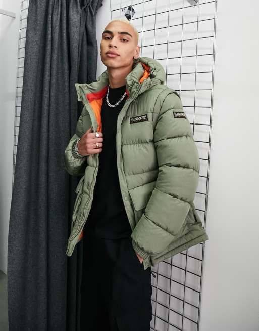 Napapijri a-chairlift puffer jacket in green