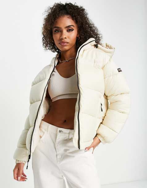 Ladies white store down jackets