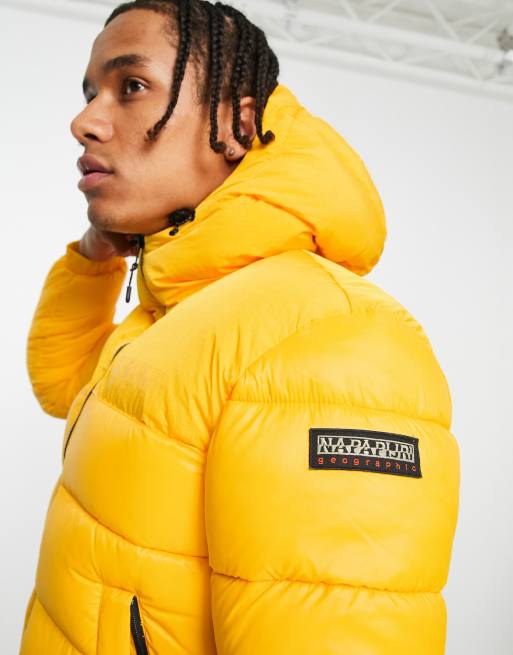 Napapijri A-Hornelen puffer jacket in yellow