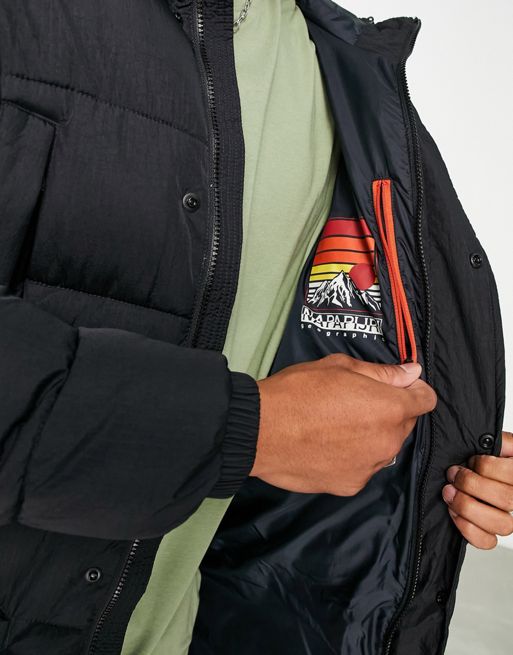 Napapijri a-keipen puffer jacket in black | ASOS